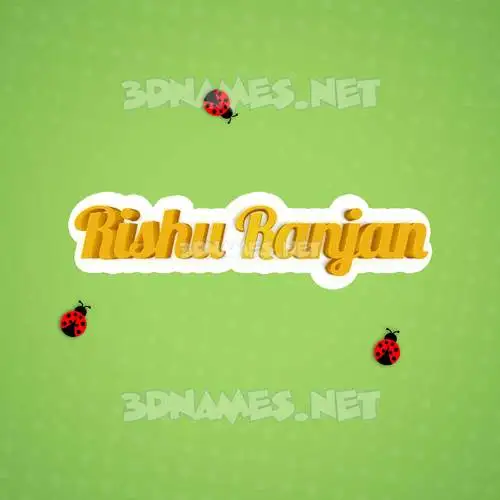 rishu ranjan in Ladybugs style - 3D name wallpaper rishu ranjan in Ladybugs style - 3D name wallpaper