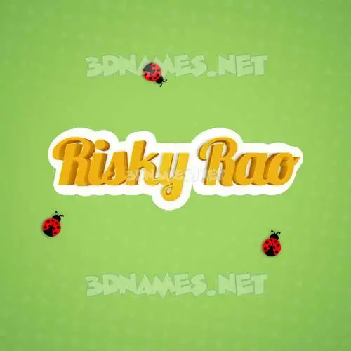 risky rao in Ladybugs style - 3D name wallpaper risky rao in Ladybugs style - 3D name wallpaper