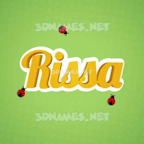 rissa in Ladybugs style - 3D name wallpaper rissa in Ladybugs style - 3D name wallpaper