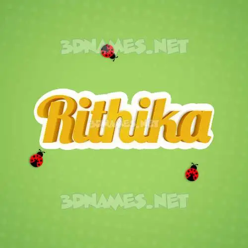rithika in Ladybugs style - 3D name wallpaper