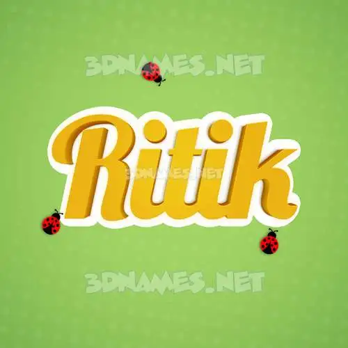 ritik in Ladybugs style - 3D name wallpaper ritik in Ladybugs style - 3D name wallpaper