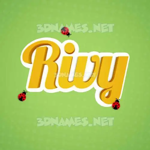 rivy in Ladybugs style - 3D name wallpaper rivy in Ladybugs style - 3D name wallpaper