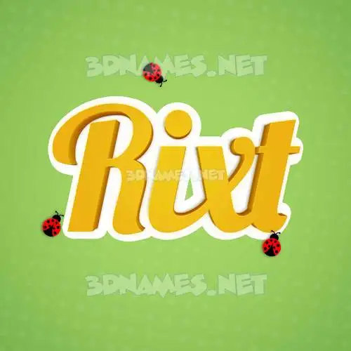rixt in Ladybugs style - 3D name wallpaper rixt in Ladybugs style - 3D name wallpaper