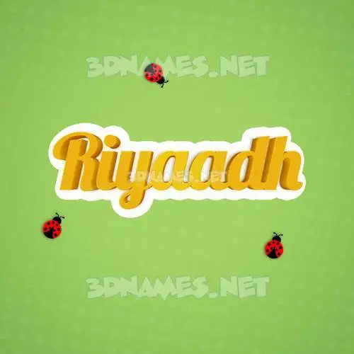riyaadh in Ladybugs style - 3D name wallpaper