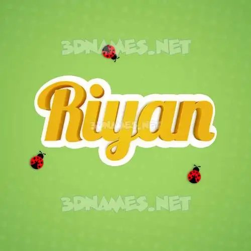 riyan in Ladybugs style - 3D name wallpaper riyan in Ladybugs style - 3D name wallpaper