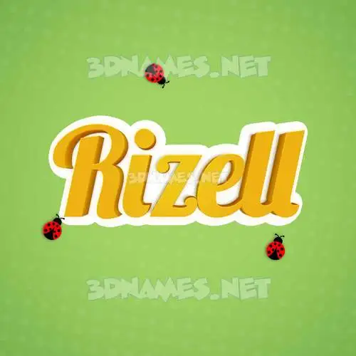 rizell in Ladybugs style - 3D name wallpaper rizell in Ladybugs style - 3D name wallpaper
