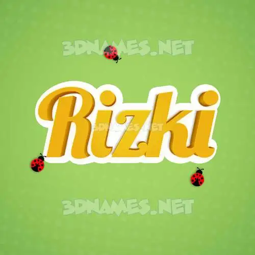 rizki in Ladybugs style - 3D name wallpaper rizki in Ladybugs style - 3D name wallpaper