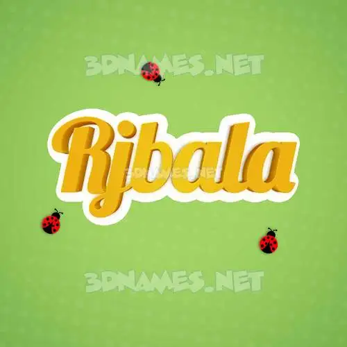 rjbala in Ladybugs style - 3D name wallpaper rjbala in Ladybugs style - 3D name wallpaper