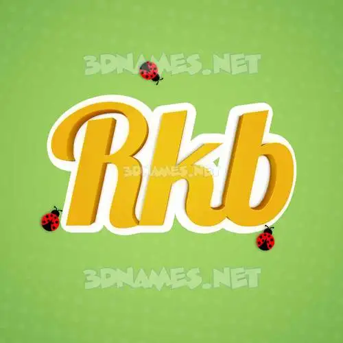 rkb in Ladybugs style - 3D name wallpaper rkb in Ladybugs style - 3D name wallpaper