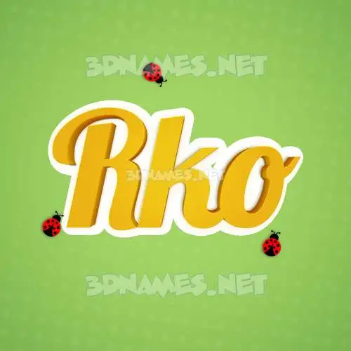rko in Ladybugs style - 3D name wallpaper rko in Ladybugs style - 3D name wallpaper