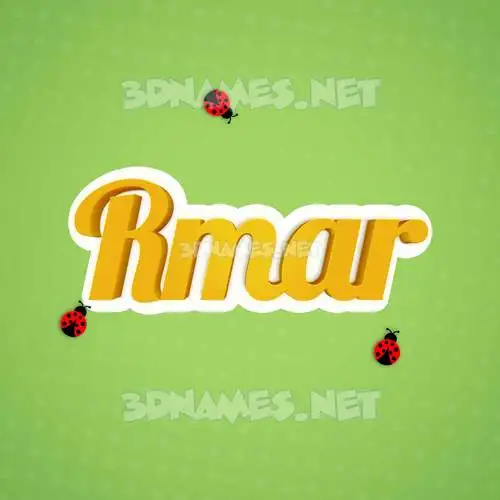rmar in Ladybugs style - 3D name wallpaper rmar in Ladybugs style - 3D name wallpaper