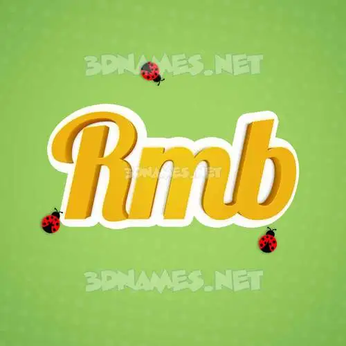 rmb in Ladybugs style - 3D name wallpaper rmb in Ladybugs style - 3D name wallpaper