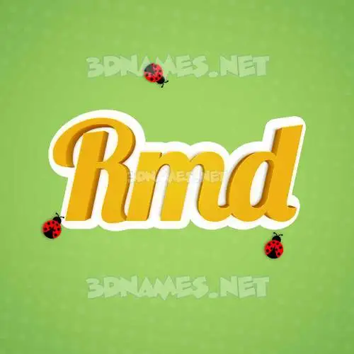 rmd in Ladybugs style - 3D name wallpaper rmd in Ladybugs style - 3D name wallpaper