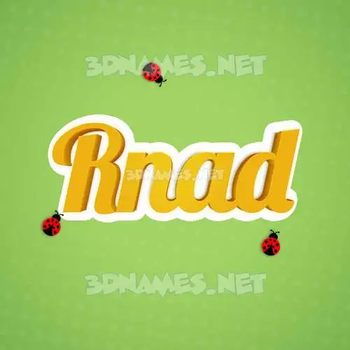 rnad in Ladybugs style - 3D name wallpaper rnad in Ladybugs style - 3D name wallpaper
