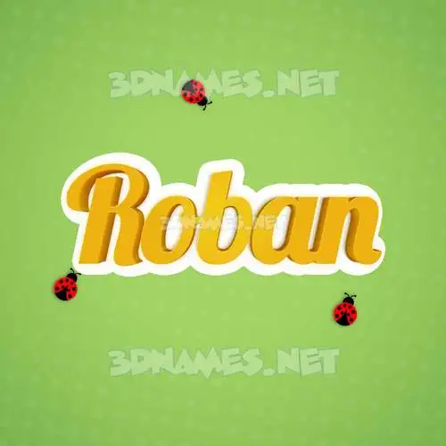 roban in Ladybugs style - 3D name wallpaper roban in Ladybugs style - 3D name wallpaper