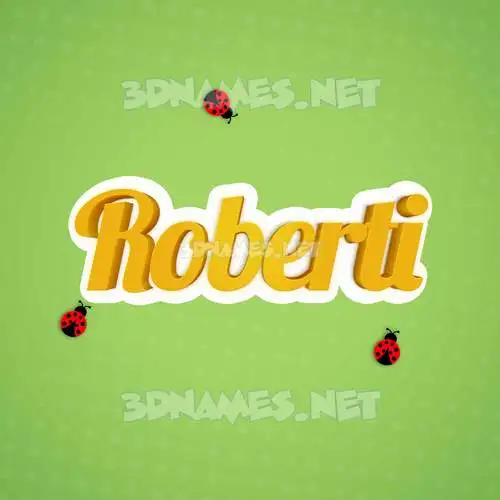 roberti in Ladybugs style - 3D name wallpaper roberti in Ladybugs style - 3D name wallpaper