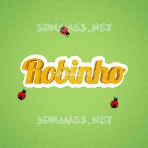 robinho in Ladybugs style - 3D name wallpaper