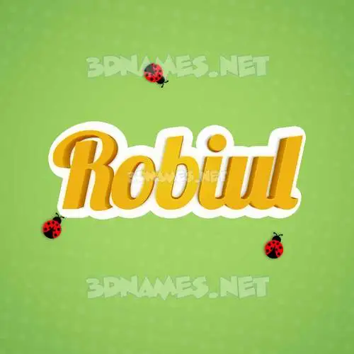 robiul in Ladybugs style - 3D name wallpaper robiul in Ladybugs style - 3D name wallpaper