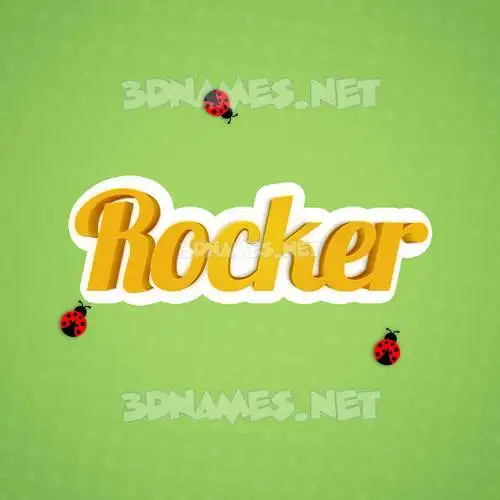 rocker in Ladybugs style - 3D name wallpaper