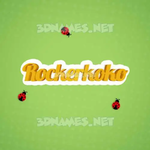 rockerkoko in Ladybugs style - 3D name wallpaper rockerkoko in Ladybugs style - 3D name wallpaper