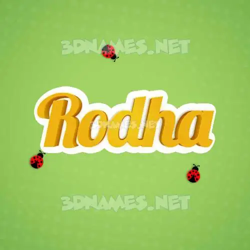 rodha in Ladybugs style - 3D name wallpaper rodha in Ladybugs style - 3D name wallpaper