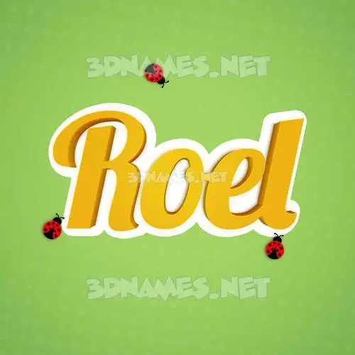 roel in Ladybugs style - 3D name wallpaper