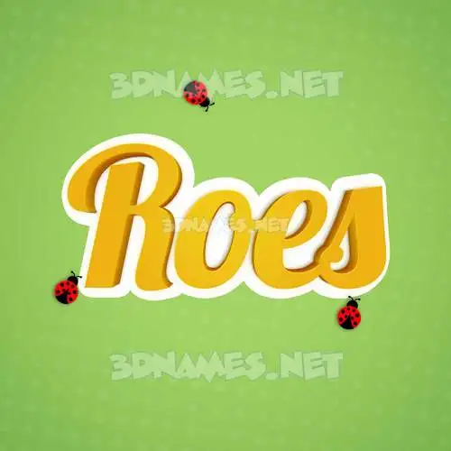 roes in Ladybugs style - 3D name wallpaper roes in Ladybugs style - 3D name wallpaper