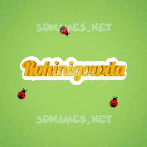rohinigowda in Ladybugs style - 3D name wallpaper rohinigowda in Ladybugs style - 3D name wallpaper
