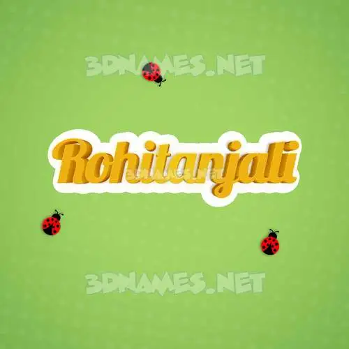 rohitanjali in Ladybugs style - 3D name wallpaper rohitanjali in Ladybugs style - 3D name wallpaper