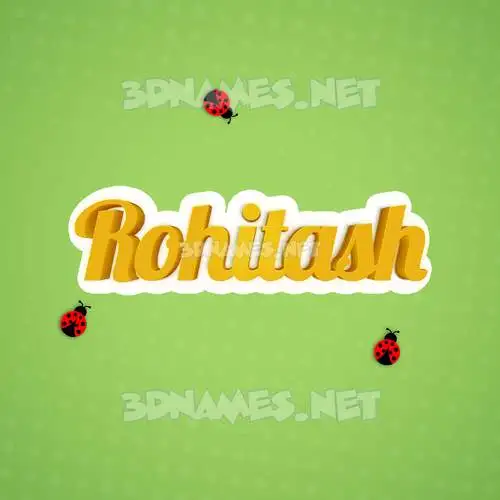 rohitash in Ladybugs style - 3D name wallpaper