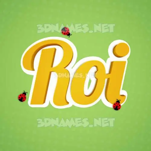 roi in Ladybugs style - 3D name wallpaper roi in Ladybugs style - 3D name wallpaper