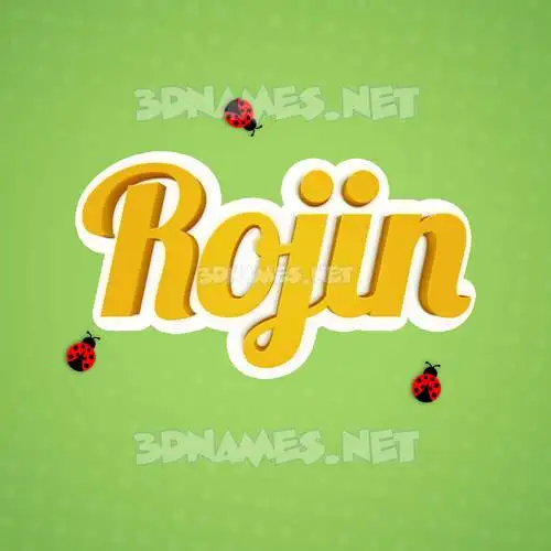 rojin in Ladybugs style - 3D name wallpaper rojin in Ladybugs style - 3D name wallpaper