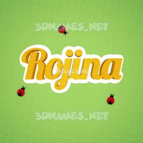 rojina in Ladybugs style - 3D name wallpaper rojina in Ladybugs style - 3D name wallpaper