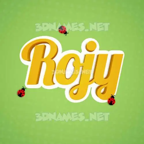 rojy in Ladybugs style - 3D name wallpaper rojy in Ladybugs style - 3D name wallpaper