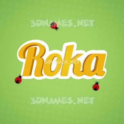 roka in Ladybugs style - 3D name wallpaper roka in Ladybugs style - 3D name wallpaper