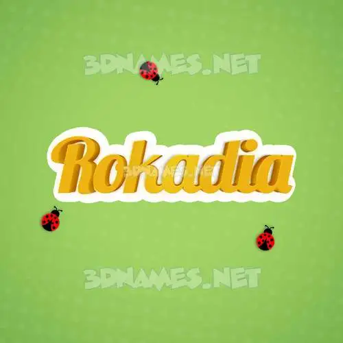 rokadia in Ladybugs style - 3D name wallpaper rokadia in Ladybugs style - 3D name wallpaper