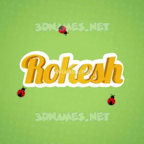 rokesh in Ladybugs style - 3D name wallpaper rokesh in Ladybugs style - 3D name wallpaper