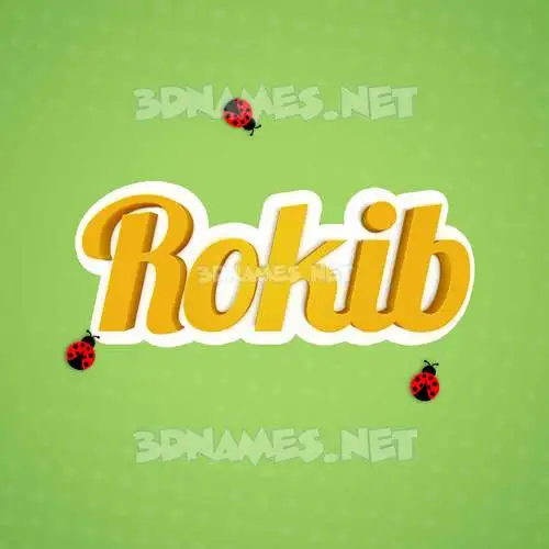 rokib in Ladybugs style - 3D name wallpaper rokib in Ladybugs style - 3D name wallpaper