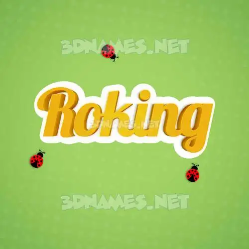 roking in Ladybugs style - 3D name wallpaper roking in Ladybugs style - 3D name wallpaper