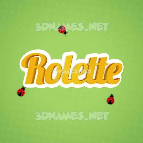 rolette in Ladybugs style - 3D name wallpaper