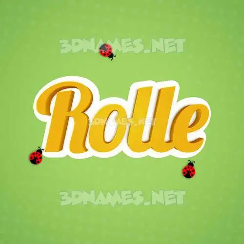 rolle in Ladybugs style - 3D name wallpaper rolle in Ladybugs style - 3D name wallpaper