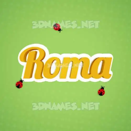 roma in Ladybugs style - 3D name wallpaper roma in Ladybugs style - 3D name wallpaper