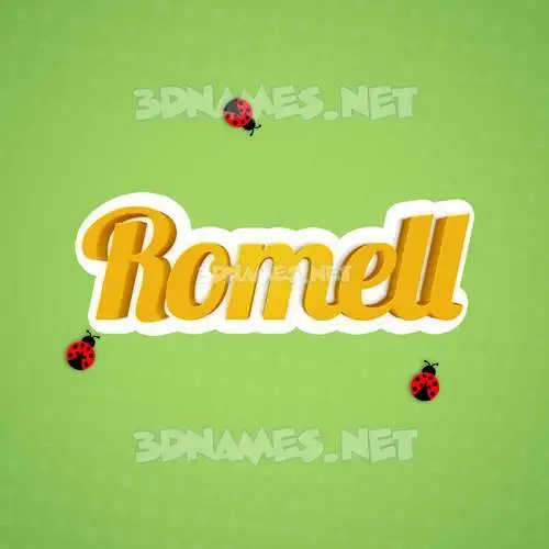 romell in Ladybugs style - 3D name wallpaper romell in Ladybugs style - 3D name wallpaper