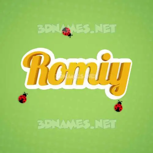 romiy in Ladybugs style - 3D name wallpaper romiy in Ladybugs style - 3D name wallpaper