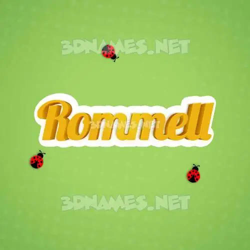 rommell in Ladybugs style - 3D name wallpaper rommell in Ladybugs style - 3D name wallpaper
