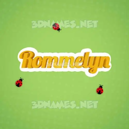 rommelyn in Ladybugs style - 3D name wallpaper rommelyn in Ladybugs style - 3D name wallpaper