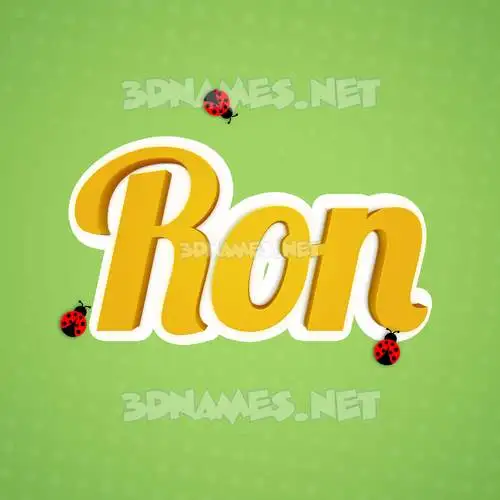 ron in Ladybugs style - 3D name wallpaper ron in Ladybugs style - 3D name wallpaper
