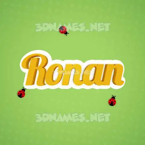 ronan in Ladybugs style - 3D name wallpaper
