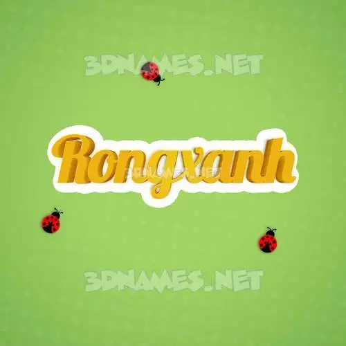 rongxanh in Ladybugs style - 3D name wallpaper