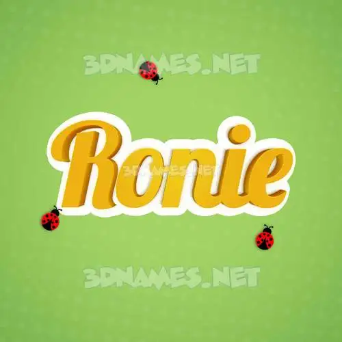 ronie in Ladybugs style - 3D name wallpaper ronie in Ladybugs style - 3D name wallpaper